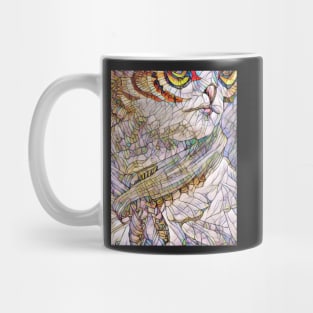 A Cat and An Owl Mosaic Mash-Up Mug